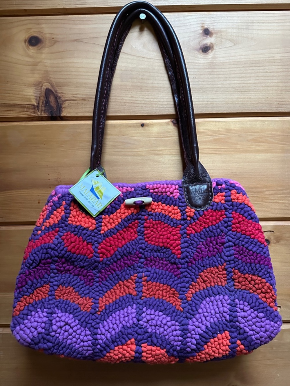 Mielie Woven Cotton Purse Leather strap made in South Africa